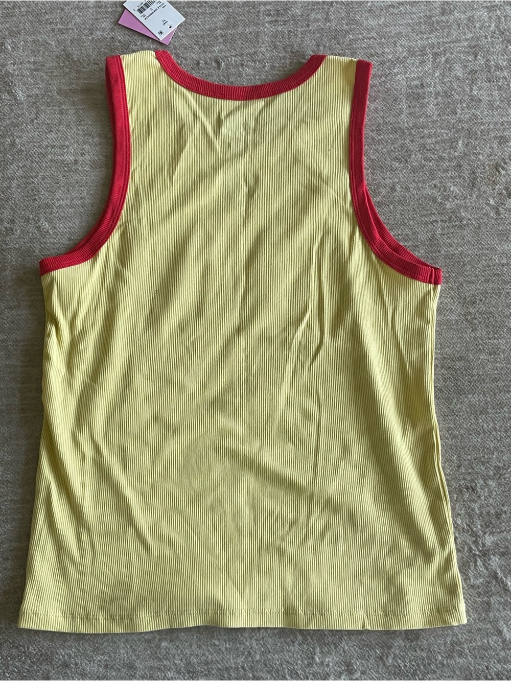 Disney Yellow Ribbed Tank Top with Red Trim - Winnie the Pooh Group Print - Picture 4 of 4